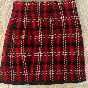 Vintage Wool Plaid Skirt